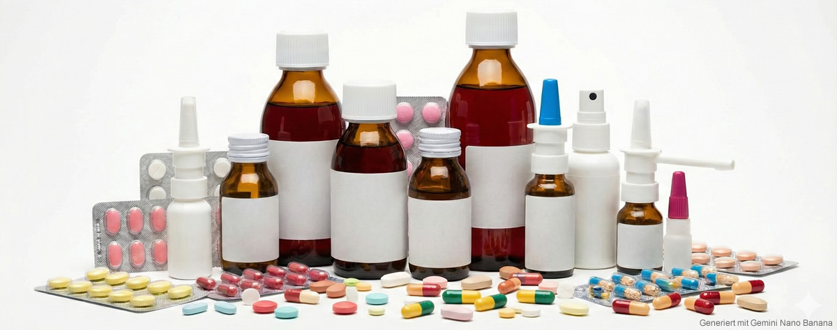 Pillen, Hustensäfte und Sprays